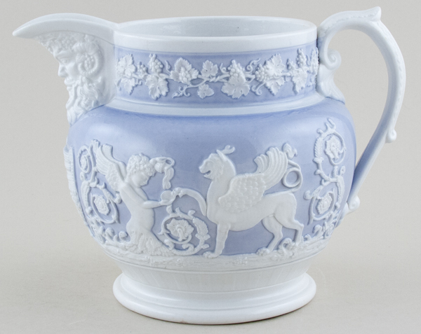 Jug or Pitcher Sprig Moulded Bacchus Mask c1820